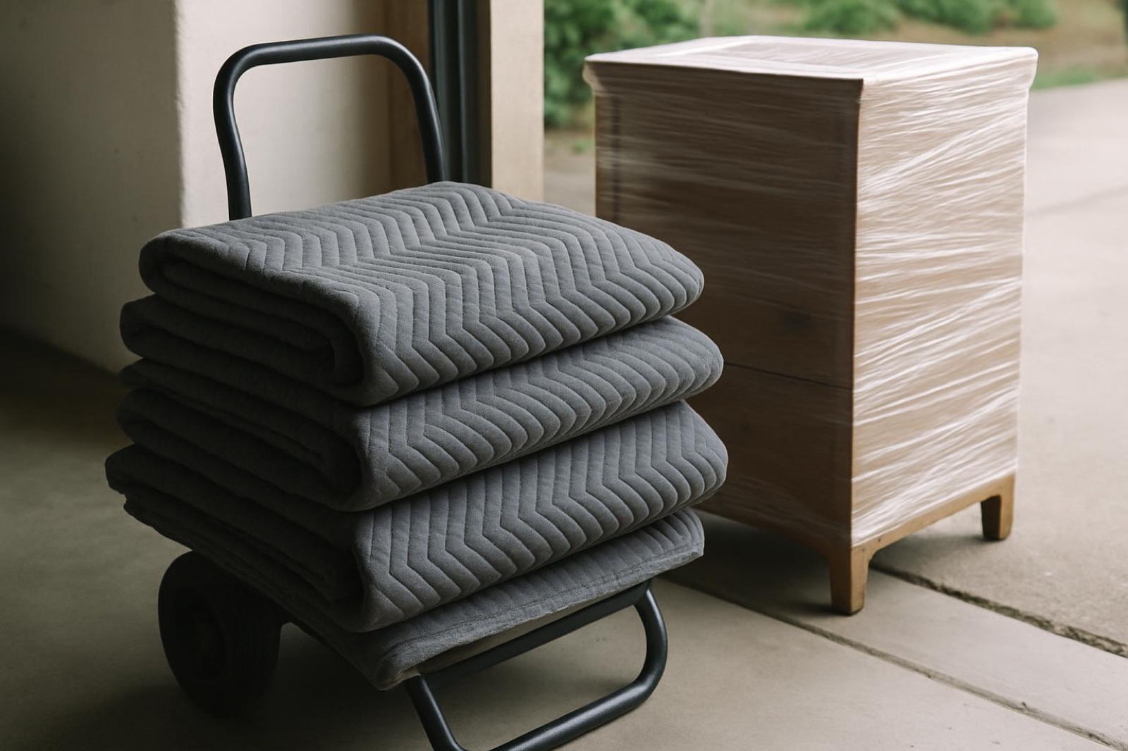 Atlanta Tornado Movers - moving truck and wrapped furniture in Atlanta